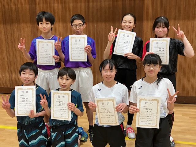 令和2024年度第58回小松市総合選手権大会【小学生・中学生ダブルスの部】結果のご案内2025年2月1日