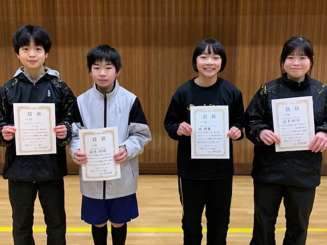 第58回小松市総合選手権大会【小・中学校シングルスの部】の結果ご案内