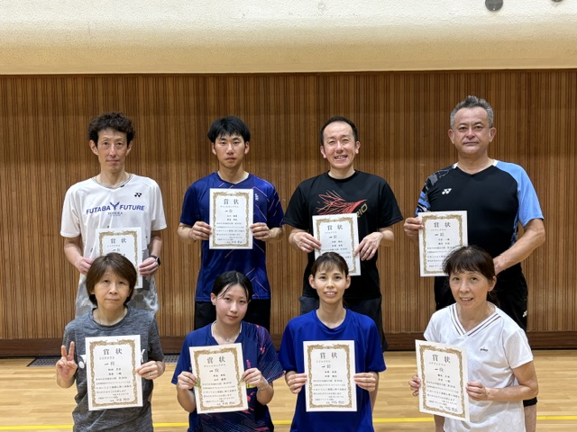 2026年度第28回毛利杯混合ダブルスオープン大会の結果ご案内